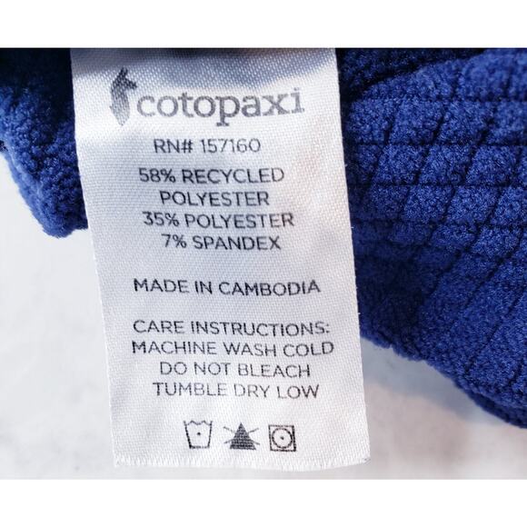 COTOPAXI Bandera Crew Full Zip Hoodie Jacket Blue Burgundy Women's Small ~ EUC - Picture 9 of 12